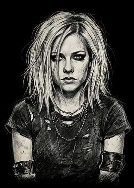 Avril Lavigne Punk Rock Portrait