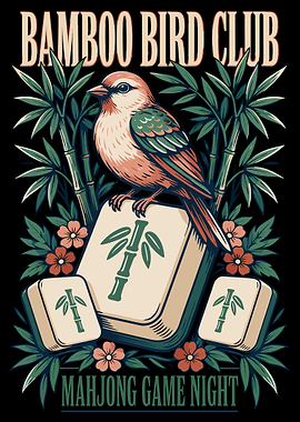 Bamboo Bird Club Mahjong Graphic