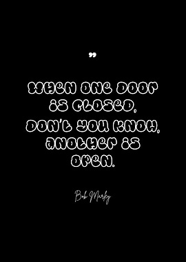 Bob Marley Inspirational Quote Poster