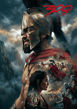 300 Movie Spartan Warrior Poster