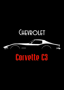 Chevrolet Corvette C3 Minimalist Poster