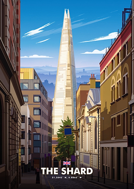 The Shard London Travel Poster