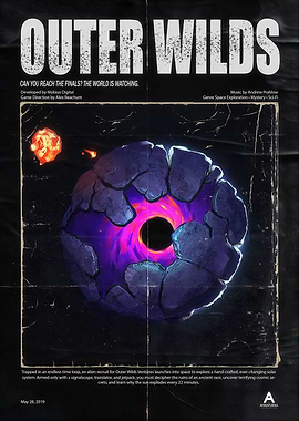 Outer Wilds Brittle Hollow Poster