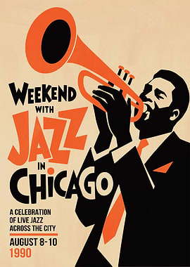 Vintage Chicago Jazz Festival Poster