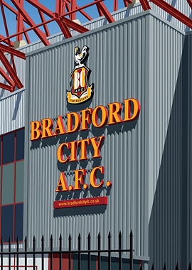 Bradford City AFC Stadium Exterior Sign