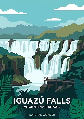 Iguazu Falls Travel Poster