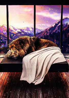 Sleeping Lion in Mountain View Room
