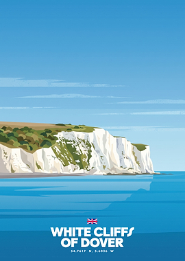 White Cliffs of Dover Travel Poster