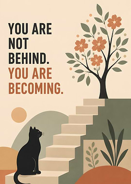 Inspirational Cat and Tree Poster