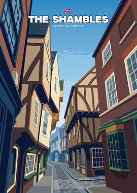 The Shambles York Travel Poster