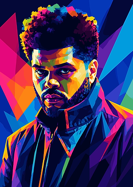 The Weeknd WPAP Pop Art Portrait