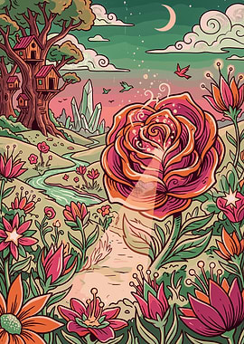 Magical Enchanted Garden Landscape
