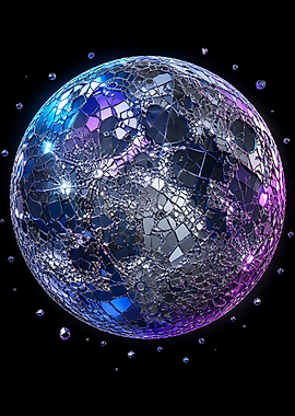 Abstract Shattered Glass Planet