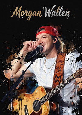 Morgan Wallen Portrait Poster