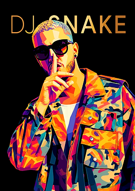 DJ Snake Pop Art Portrait