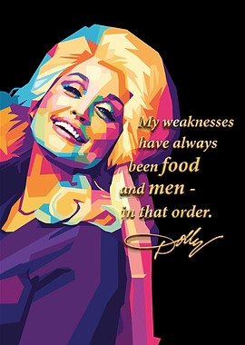 Dolly Parton Pop Art Quote Poster