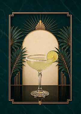 Art Deco Margarita Cocktail