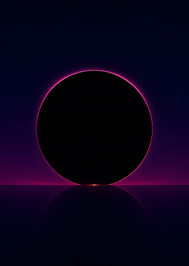 Neon Dark Sphere Eclipse