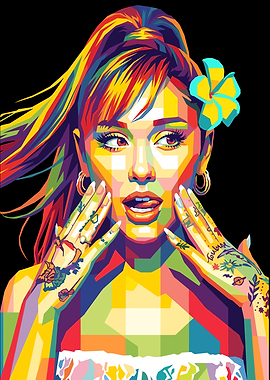 Ariana Grande Pop Art Portrait