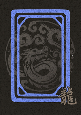 Mahjong White Dragon Board Game Room Poster