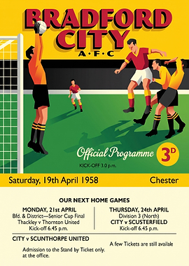 Vintage Bradford City AFC Football Programme