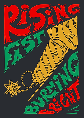 Rising Fast Burning Bright Firework Poster