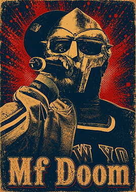 MF DOOM Vintage Style Poster