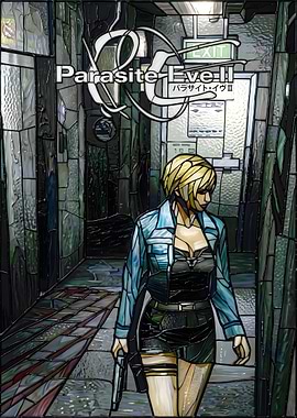 Parasite Eve II Stained Glass Art