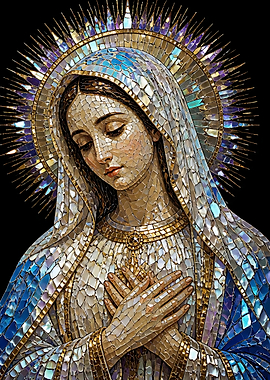Mosaic Portrait of Virgin Mary
