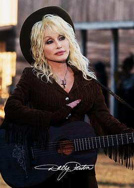 Dolly Parton with Acoustic Guitar