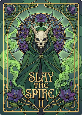 Slay the Spire II Art Nouveau Poster