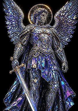 Stained Glass Archangel Warrior