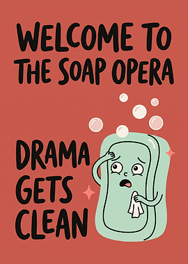 Funny Soap Opera Pun Poster