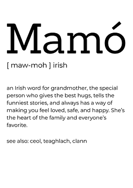 Mamó Irish Grandmother Definition Wall Art