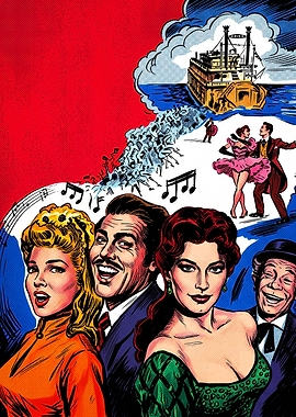 Vintage Showboat Musical Comic Art