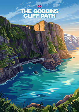 The Gobbins Cliff Path Travel Poster