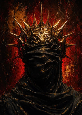 Dark Fantasy Crowned Figure Portrait