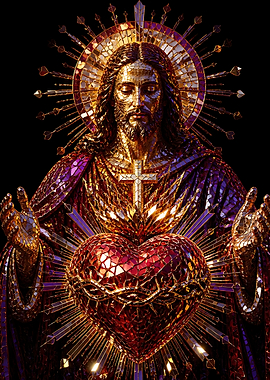 Sacred Heart of Jesus Mosaic Art