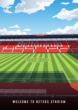 Britannia Stadium Soccer Field Illustration