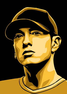 Eminem Gold Vector Portrait