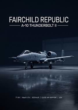 Fairchild Republic A-10 Thunderbolt II Poster