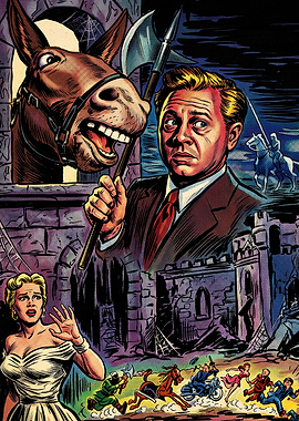 Vintage Comic Book Mystery Illustration