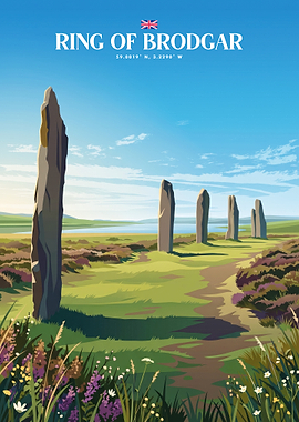 Ring of Brodgar Travel Poster