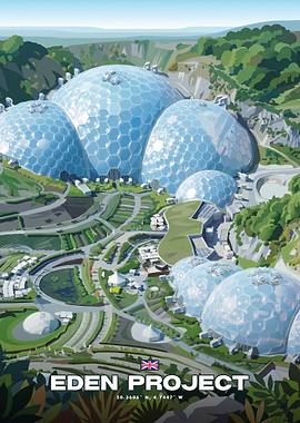 Eden Project Botanical Garden Poster