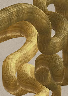 Abstract Golden Swirls Art