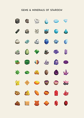 Gems and Minerals of Stardew Valley