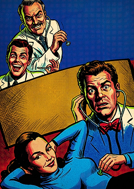 Retro Comic Style Doctor Illustration