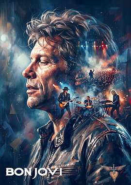Bon Jovi Concert Tribute Poster