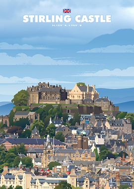 Stirling Castle Scotland Travel Poster