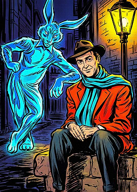 Harvey and Elwood P. Dowd Illustration